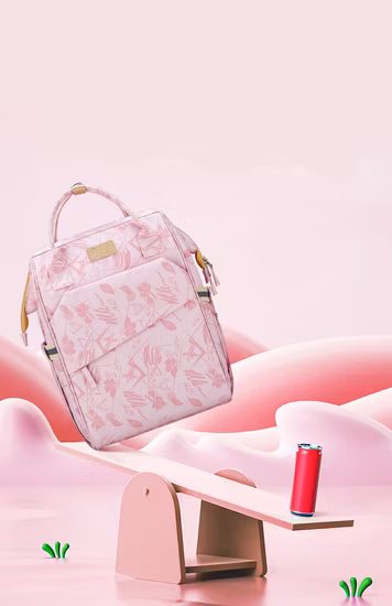 Mochila portátil elegante bolso de mamá personalizado bolso de pañales