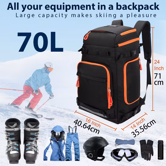 La mejor mochila de nailon de alta calidad para senderismo, esquí, deportes al aire libre, bolsa de viaje para acampar
